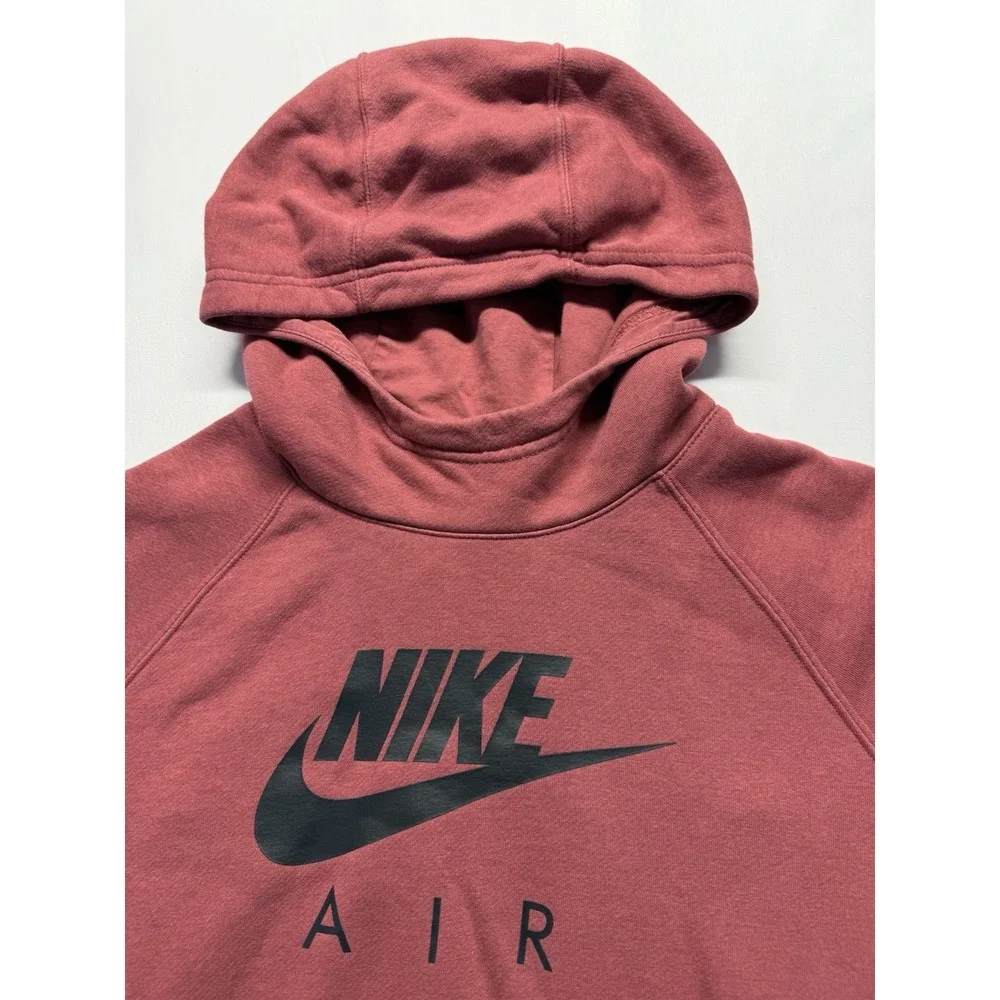 Nike Air Sleeve‎ Tape Logo Pullover Hoodie Mens M maroon streetwear athletic